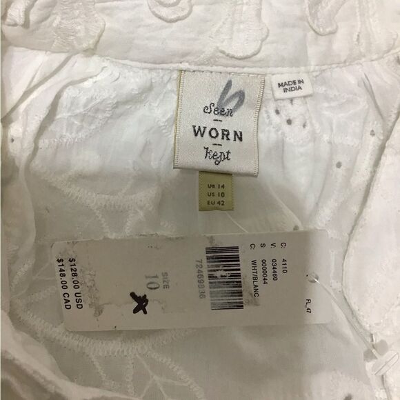 Anthropologie Seen Worn Blouse New Size 10 - Picture 8 of 10